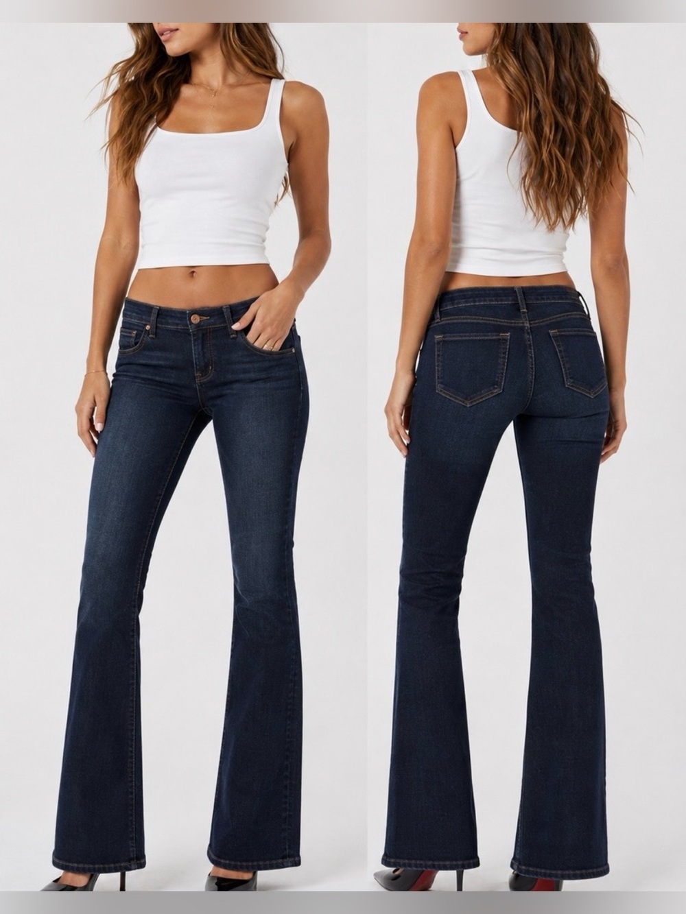 J Brand The Boot Leg Jeans Dark Vintage Wash Sz 29 Low Rise Flare Y2K 2000s Boho